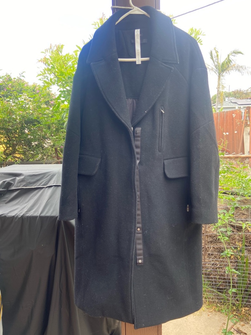 Lululemon quilted wool full length coat